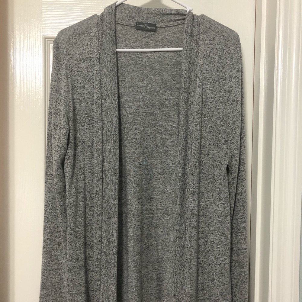 Gray cardigan